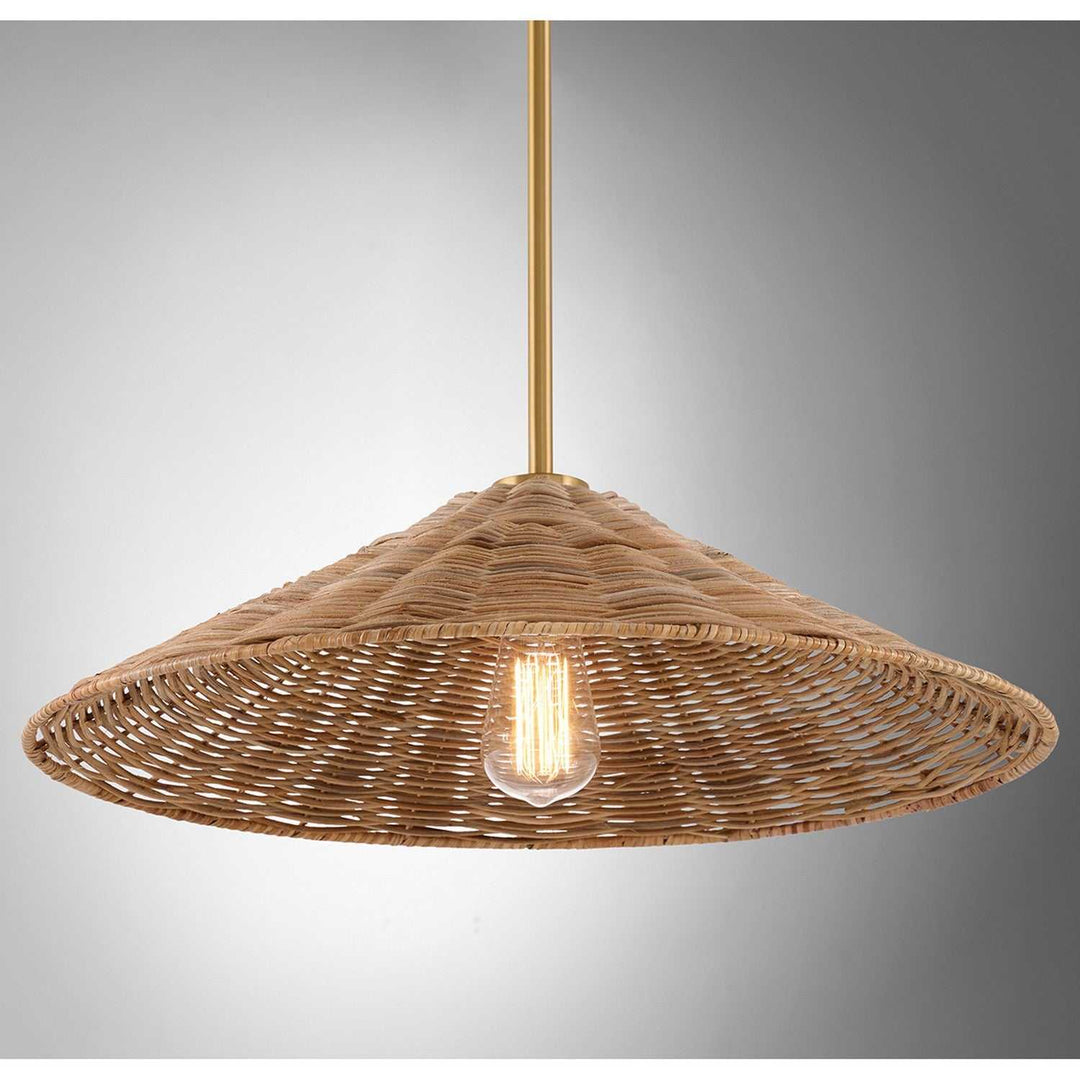 Meridian - M7041NB - One Light Pendant - Natural Brass