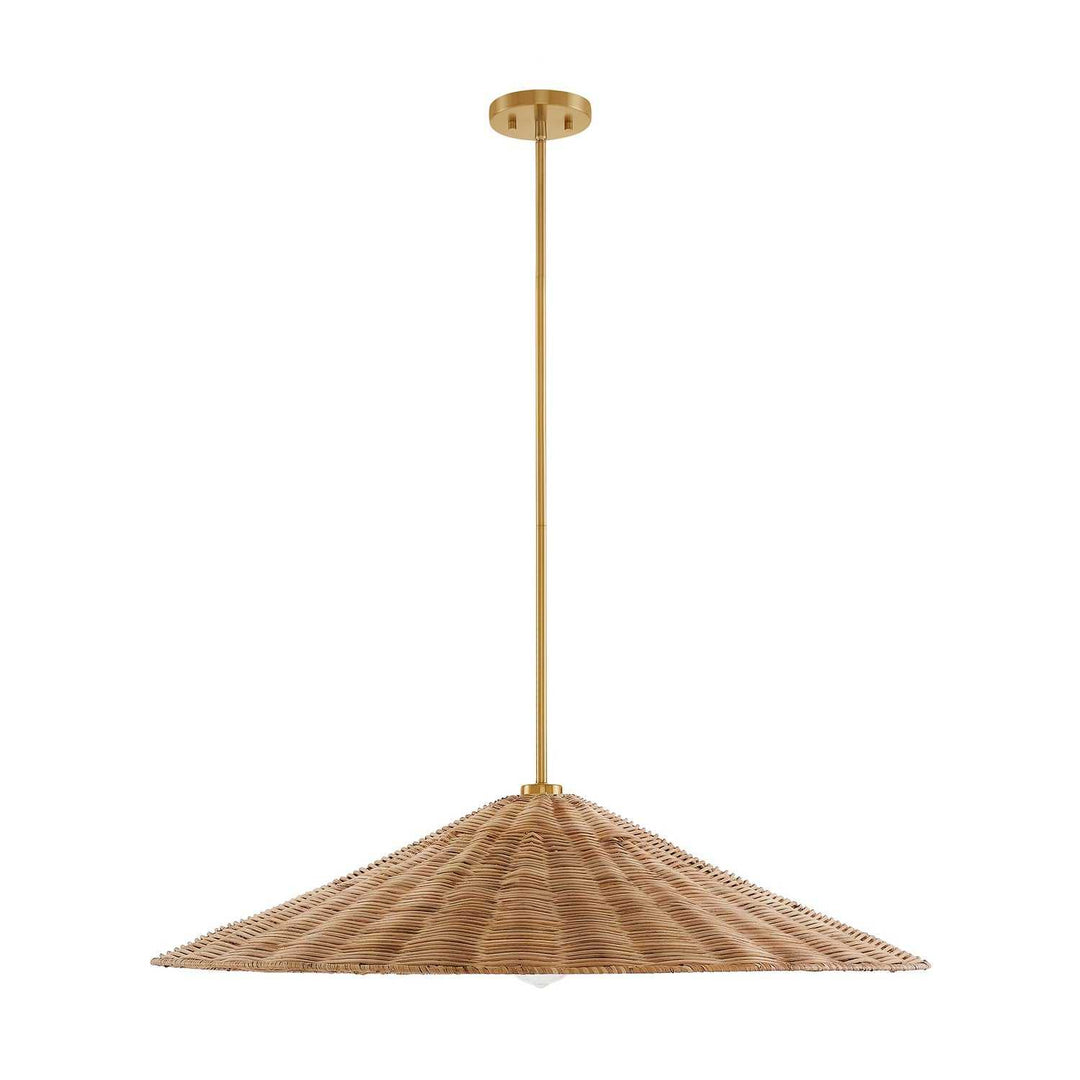 Meridian - M7042NB - One Light Pendant - Natural Brass