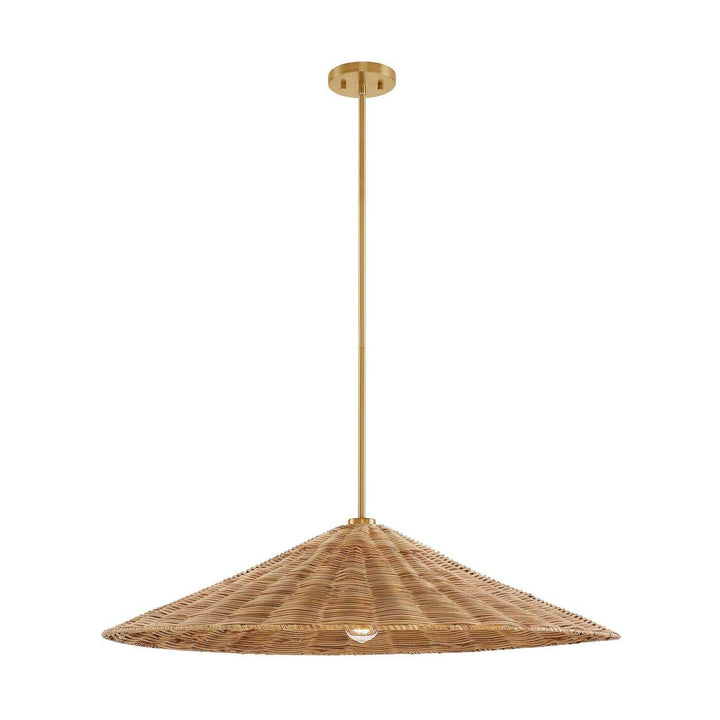 Meridian - M7042NB - One Light Pendant - Natural Brass