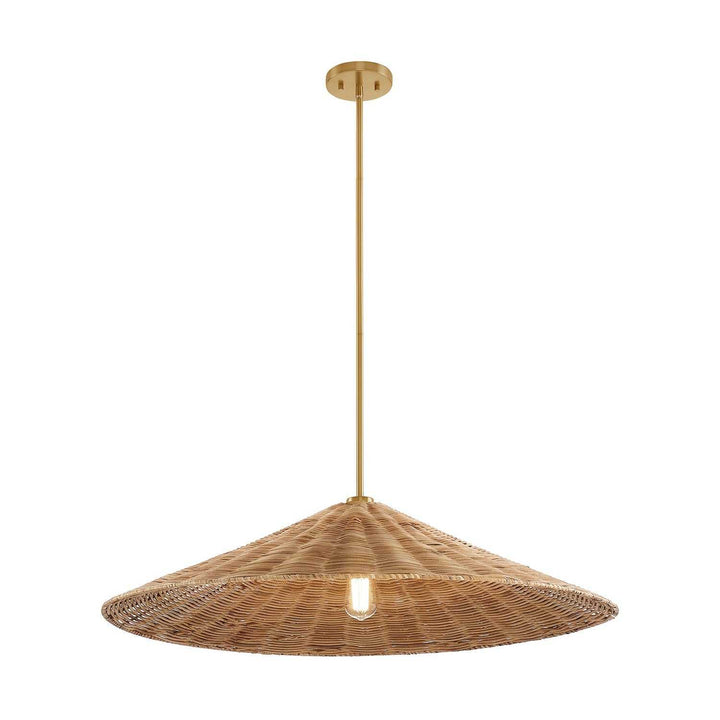 Meridian - M7042NB - One Light Pendant - Natural Brass