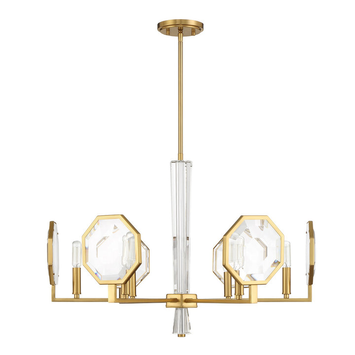 Savoy House - 1-2216-6-322 - Six Light Chandelier - Leighton - Warm Brass