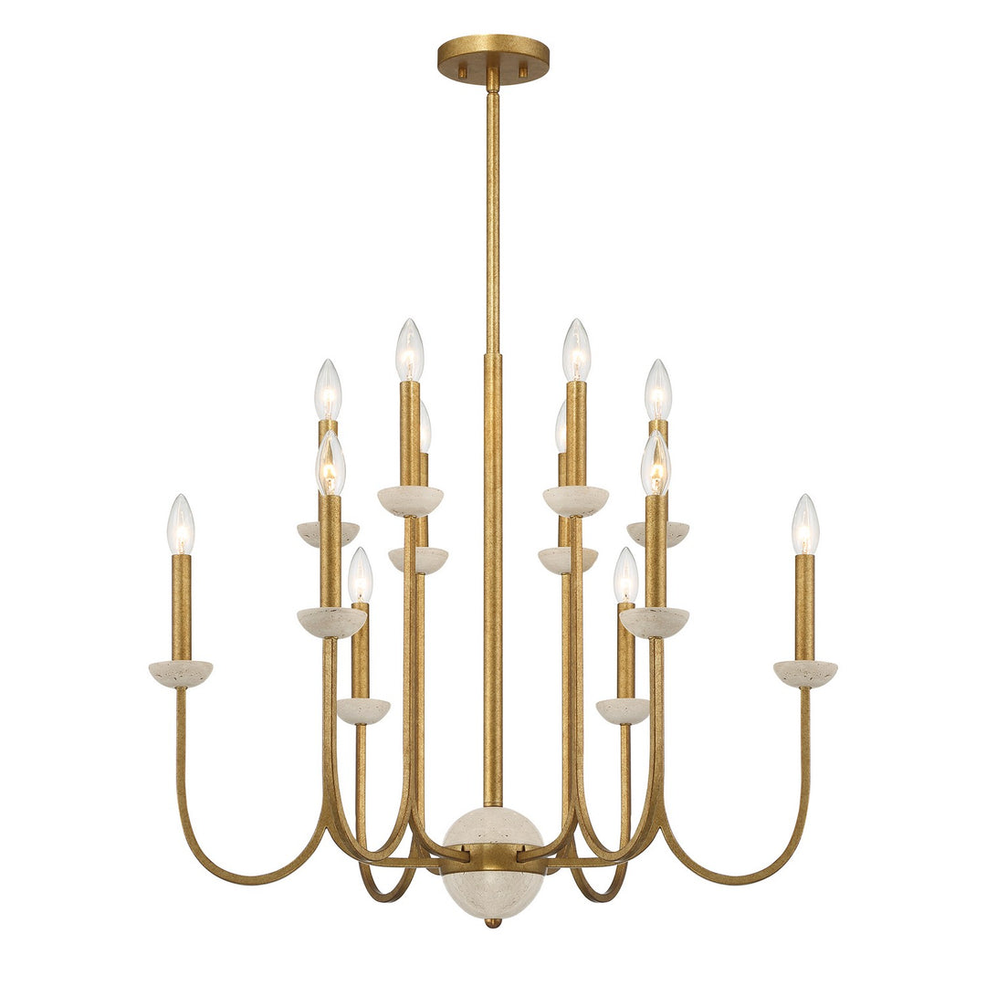 Savoy House - 1-2294-12-262 - 12 Light Chandelier - Oakhurst - Antique Gold