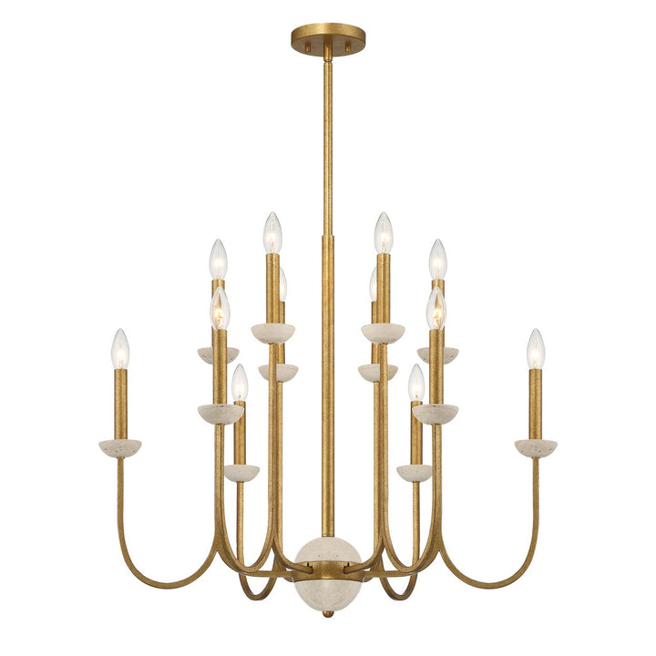 Savoy House - 1-2294-12-262 - 12 Light Chandelier - Oakhurst - Antique Gold