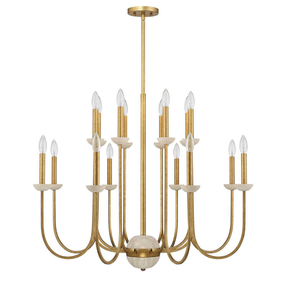 Oakhurst 16 Light Chandelier in Antique Gold Savoy House