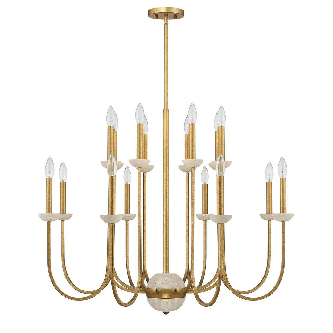 Oakhurst 16 Light Chandelier in Antique Gold Savoy House