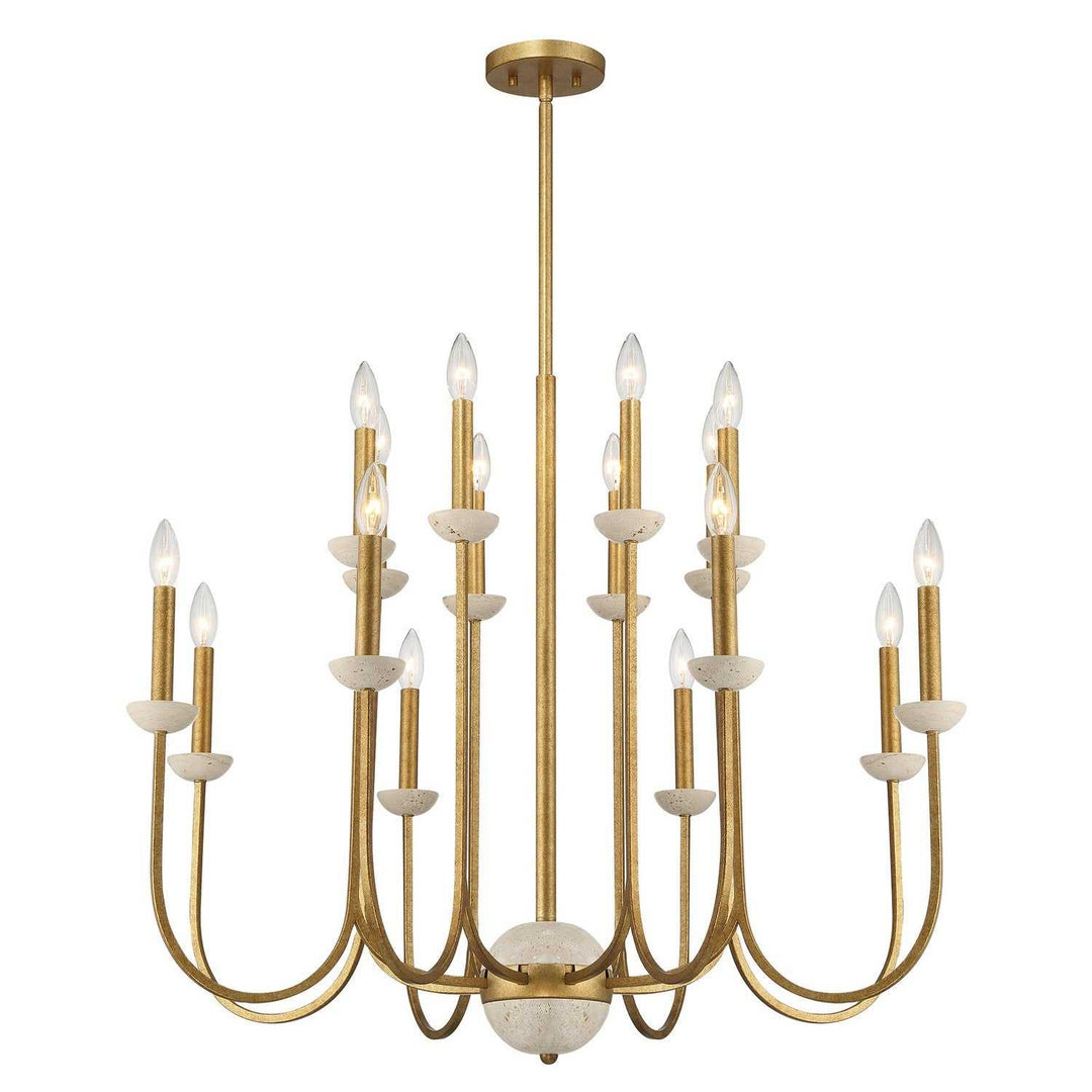Oakhurst 16 Light Chandelier in Antique Gold Savoy House