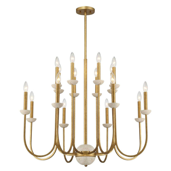 Oakhurst 16 Light Chandelier in Antique Gold Savoy House