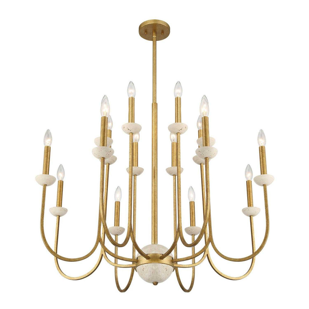 Oakhurst 16 Light Chandelier in Antique Gold Savoy House