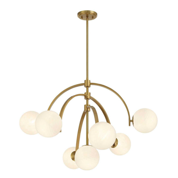 Marias Seven Light Chandelier in Warm Brass Savoy House