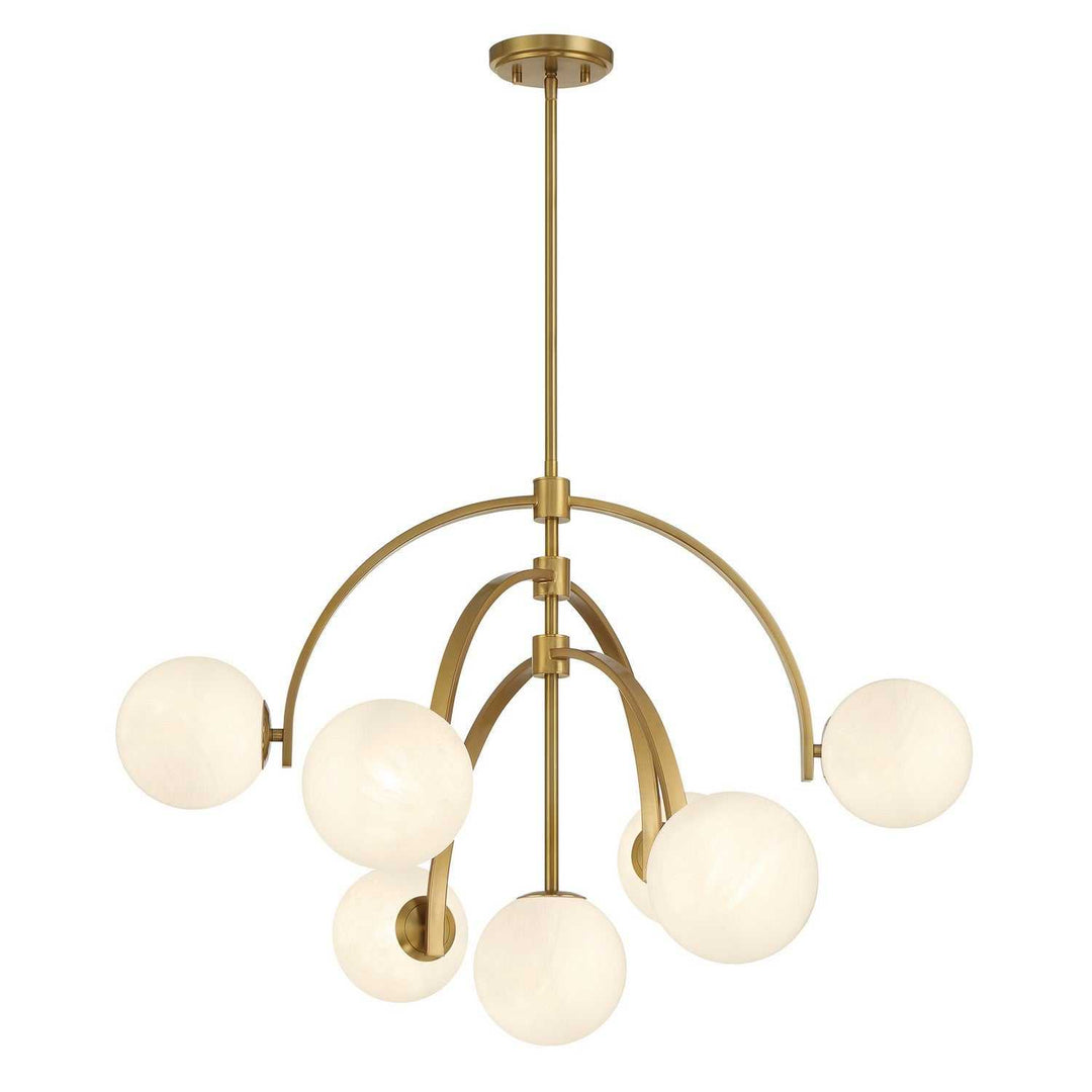 Marias Seven Light Chandelier in Warm Brass Savoy House