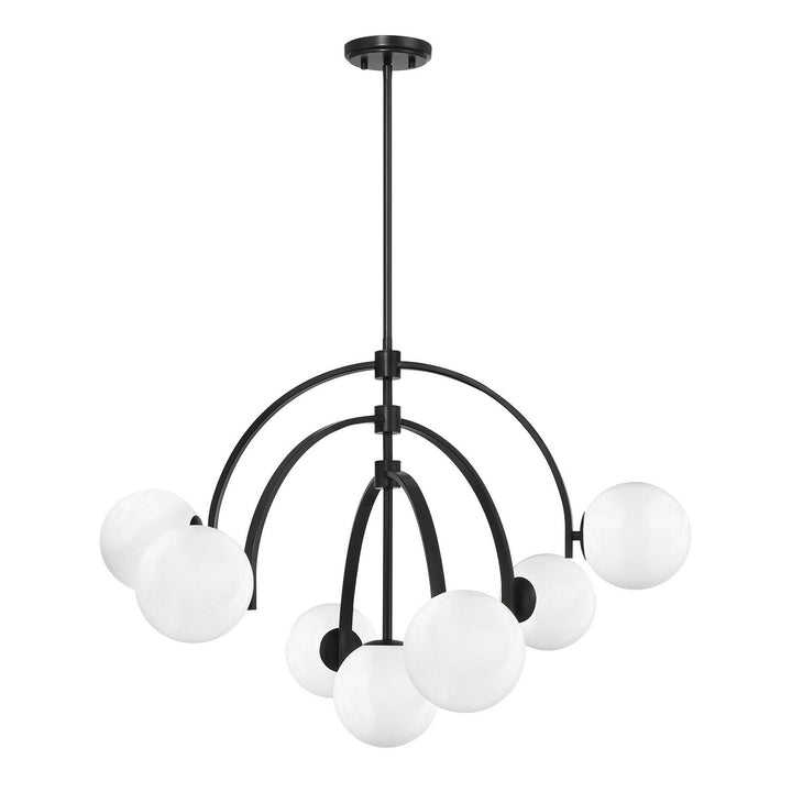 Marias Seven Light Chandelier in Matte Black Savoy House