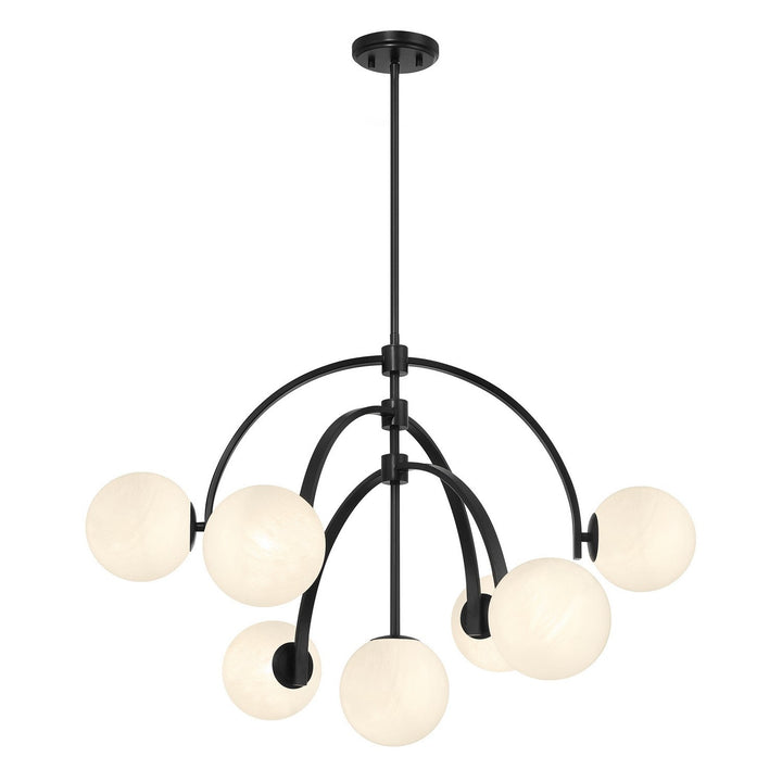 Marias Seven Light Chandelier in Matte Black Savoy House