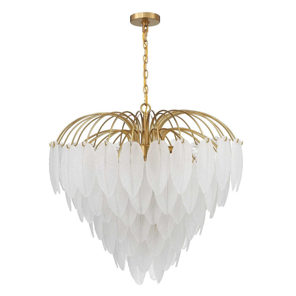 Boa Nine Light Chandelier in Warm Brass Savoy House