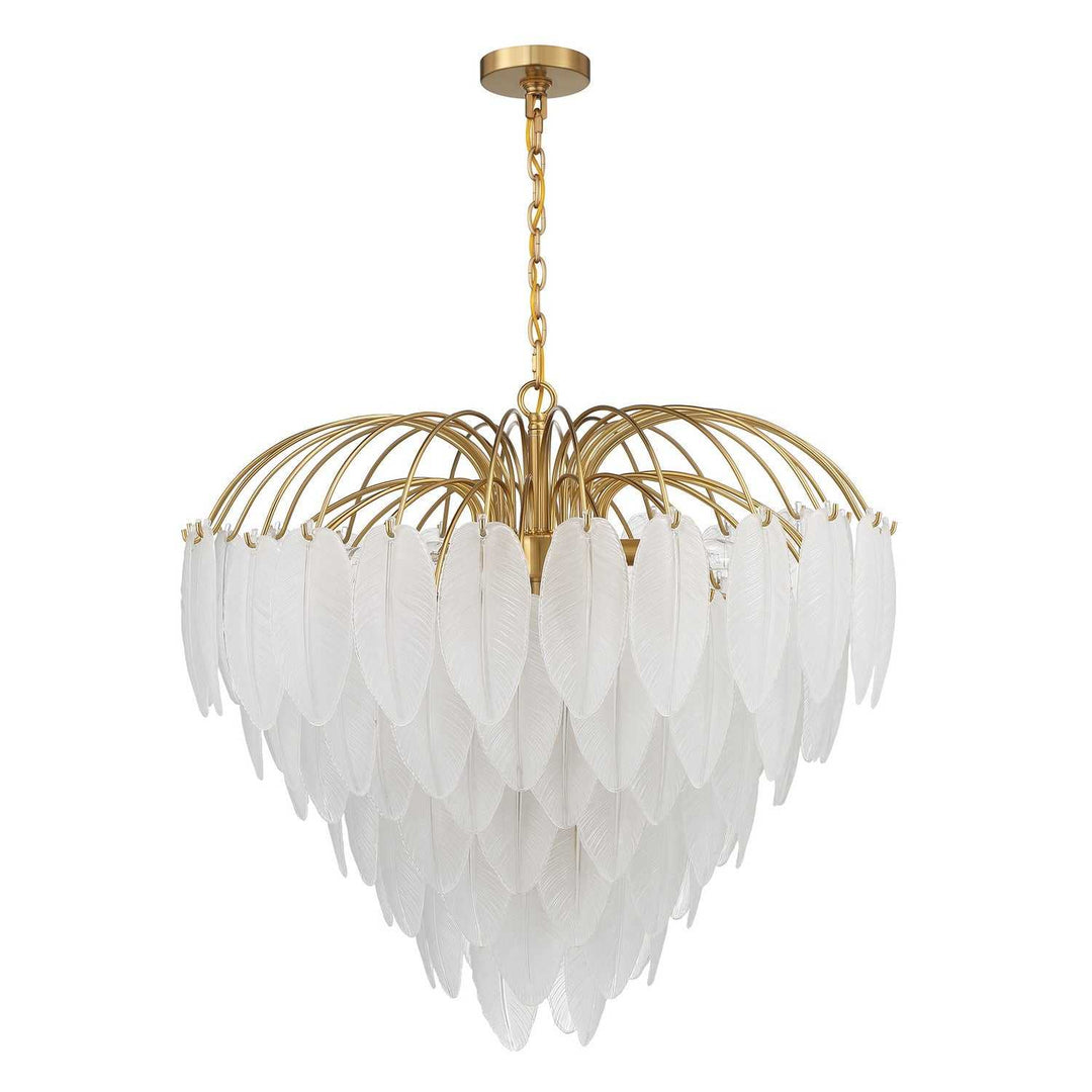 Boa Nine Light Chandelier in Warm Brass Savoy House