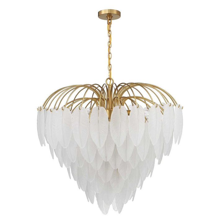 Boa Nine Light Chandelier in Warm Brass Savoy House
