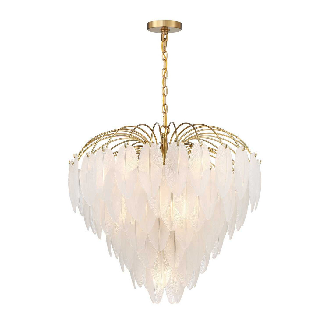 Boa Nine Light Chandelier in Warm Brass Savoy House