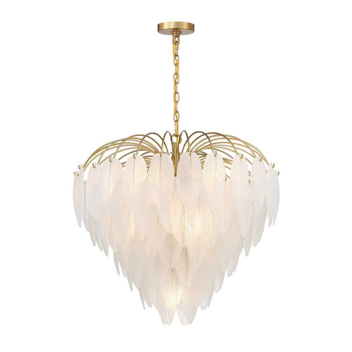 Boa Nine Light Chandelier in Warm Brass Savoy House