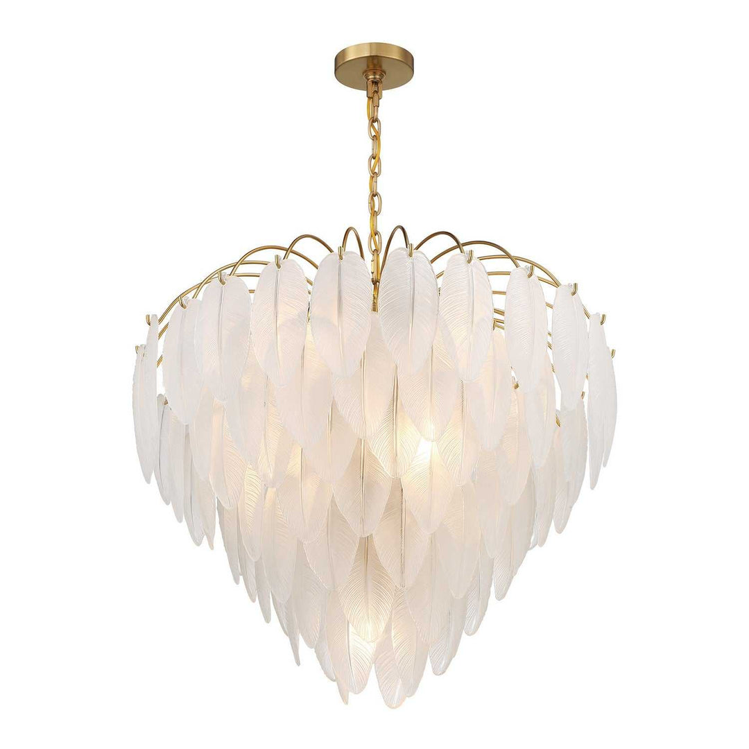 Boa Nine Light Chandelier in Warm Brass Savoy House