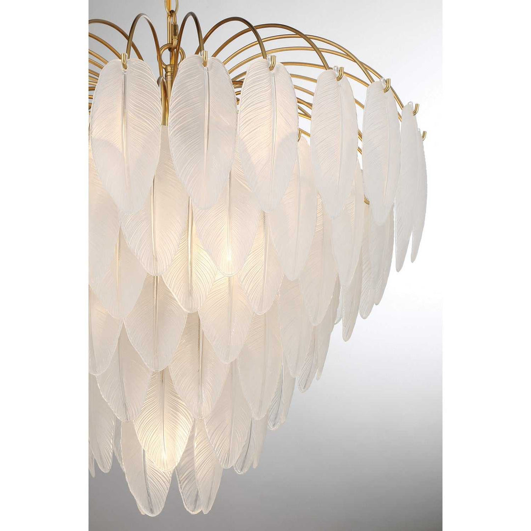 Boa Nine Light Chandelier in Warm Brass Savoy House