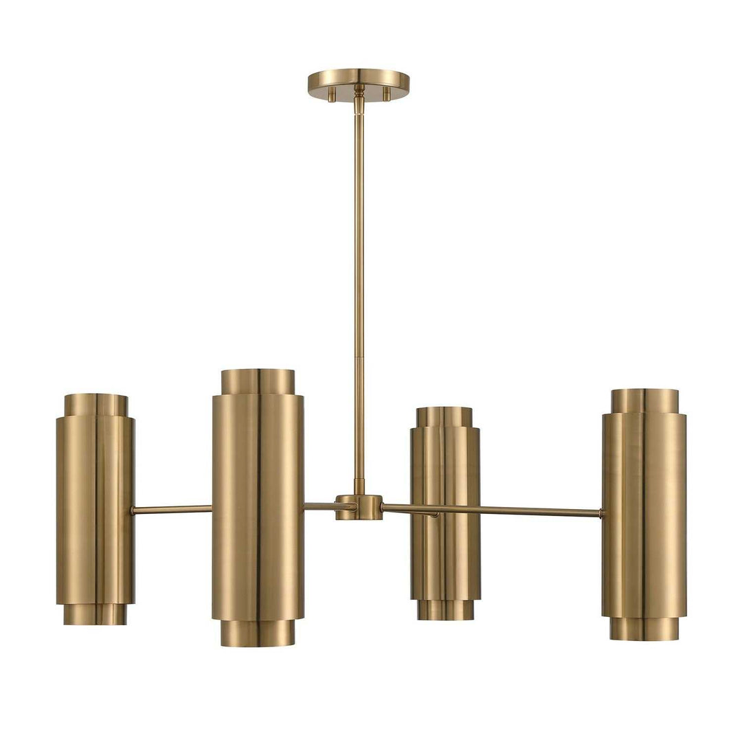 Lio Eight Light Chandelier in Noble Brass Savoy House