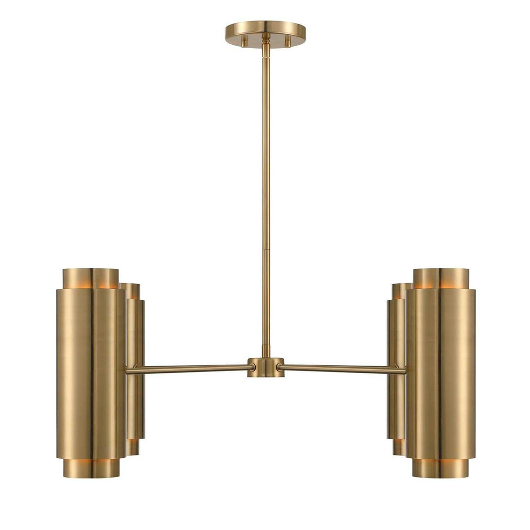 Lio Eight Light Chandelier in Noble Brass Savoy House