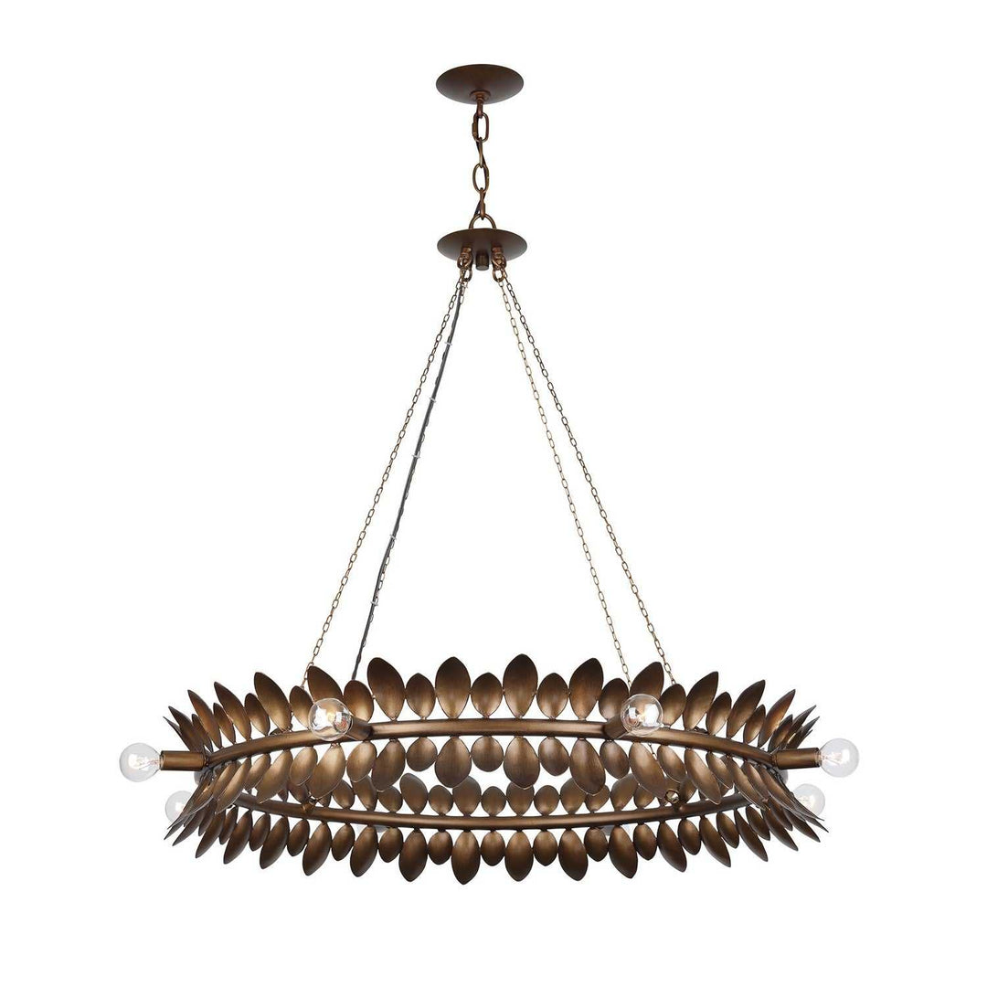 Heiress Eight Light Chandelier in Patinated Bronze Savoy House