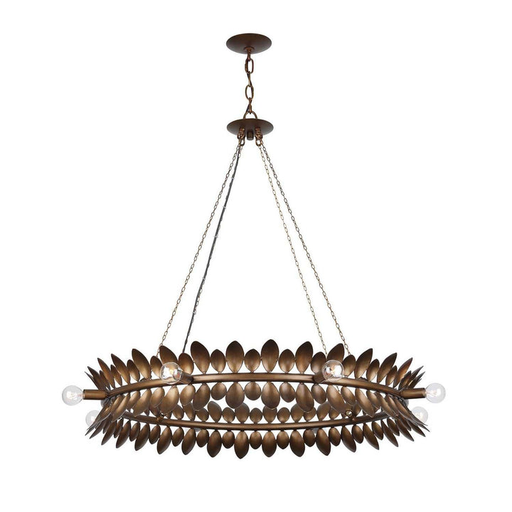 Heiress Eight Light Chandelier in Patinated Bronze Savoy House