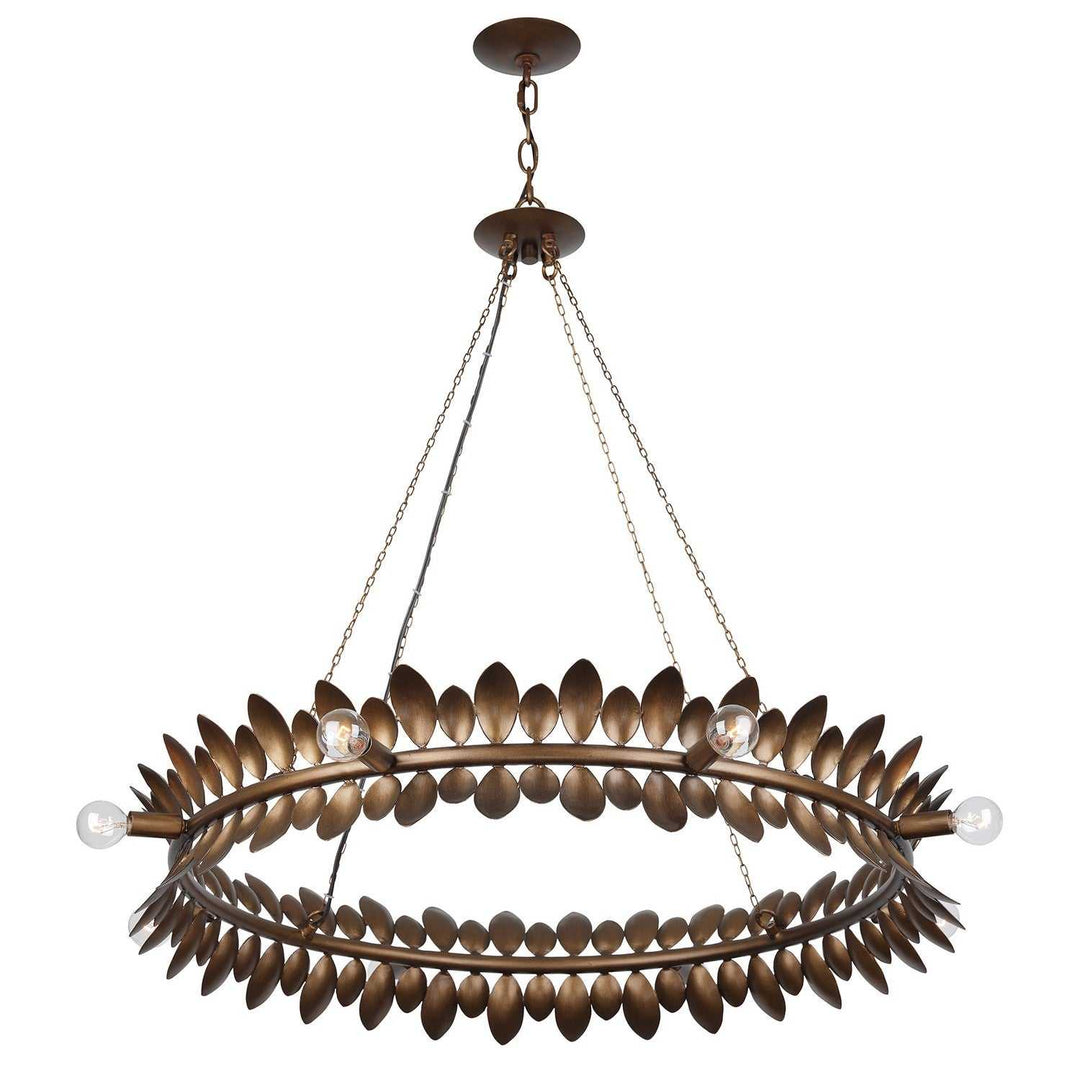 Heiress Eight Light Chandelier in Patinated Bronze Savoy House