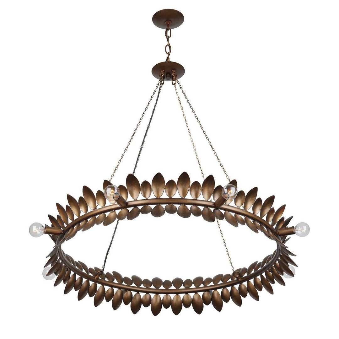 Heiress Eight Light Chandelier in Patinated Bronze Savoy House