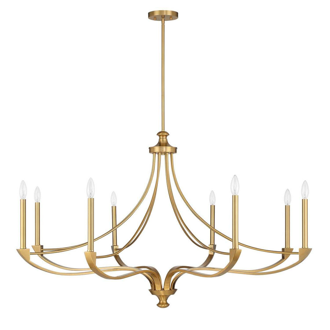 Preserve Eight Light Chandelier in Warm Brass Savoy House
