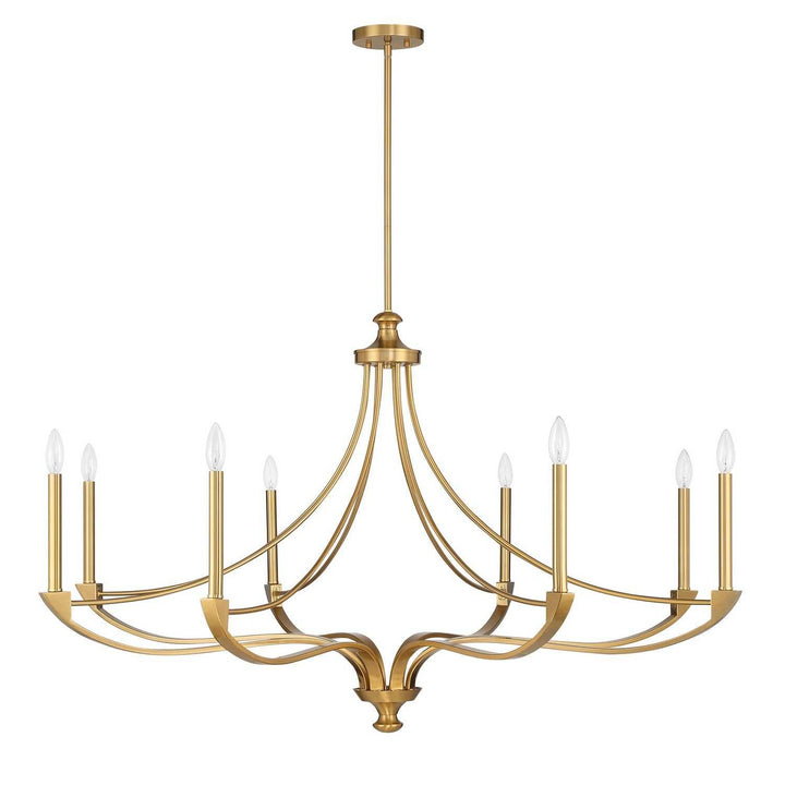 Preserve Eight Light Chandelier in Warm Brass Savoy House