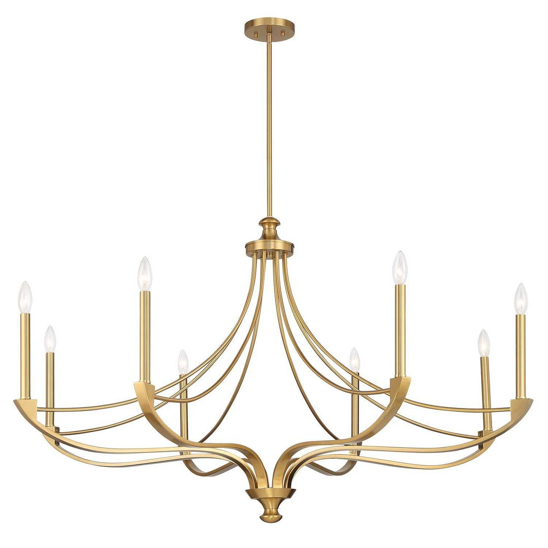 Preserve Eight Light Chandelier in Warm Brass Savoy House