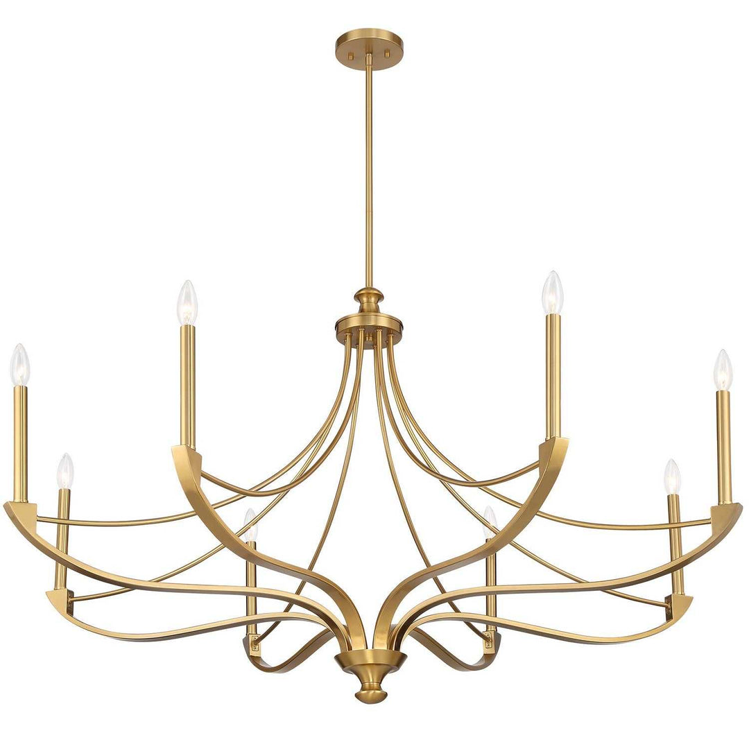 Preserve Eight Light Chandelier in Warm Brass Savoy House