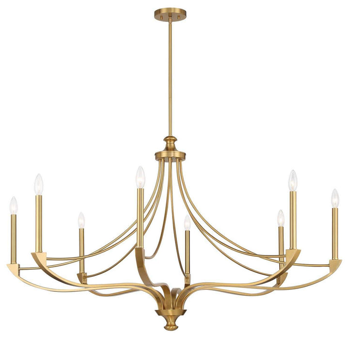 Preserve Eight Light Chandelier in Warm Brass Savoy House