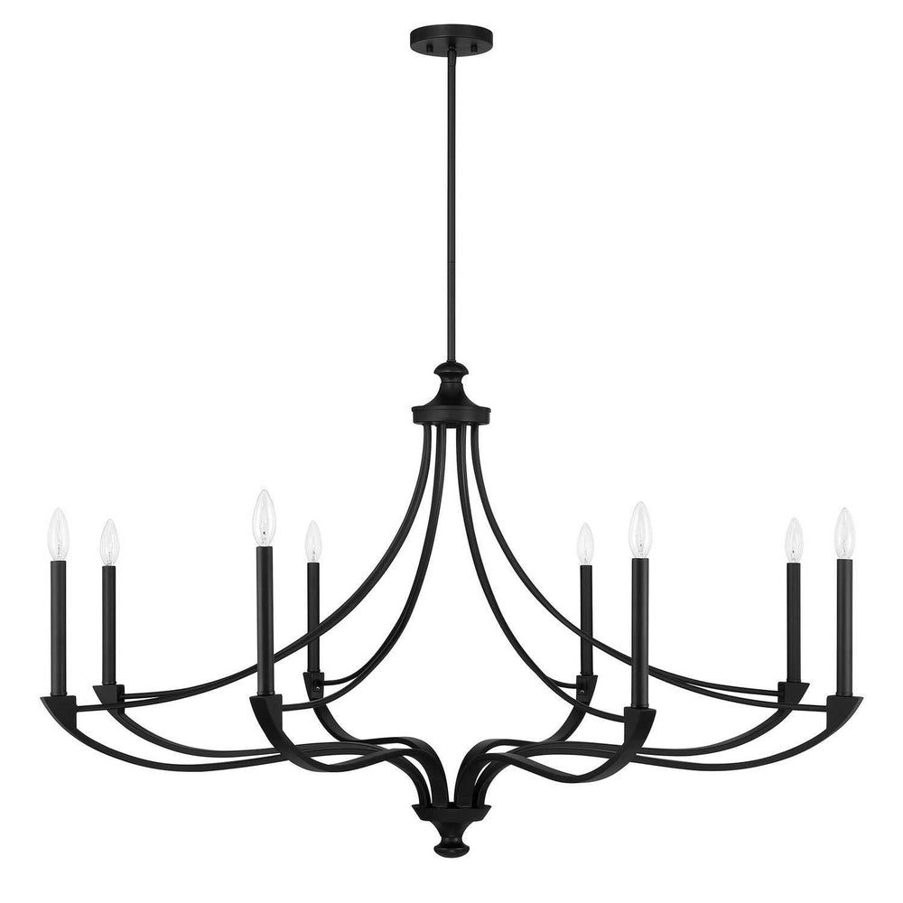 Preserve Eight Light Chandelier in Matte Black Savoy House