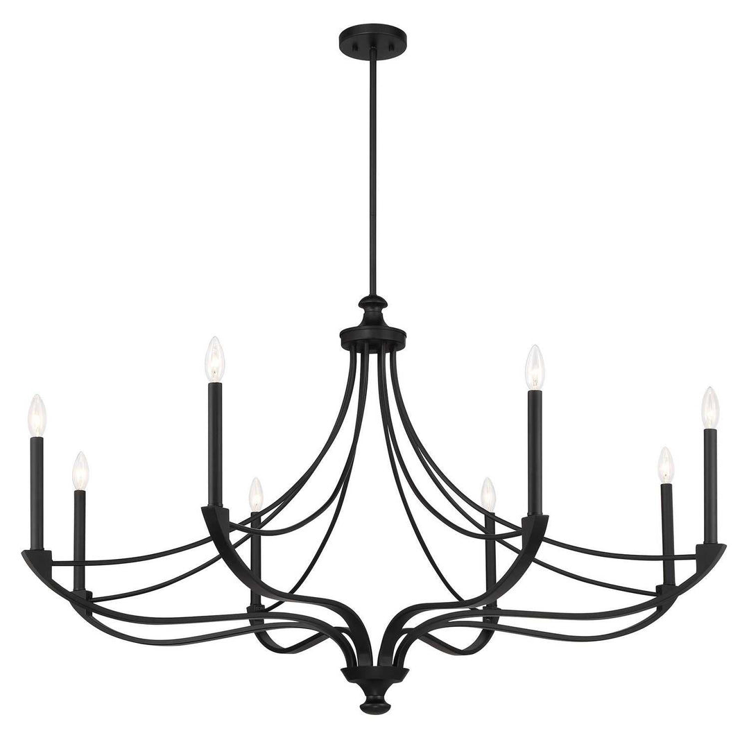 Preserve Eight Light Chandelier in Matte Black Savoy House