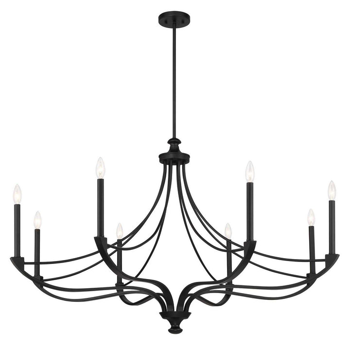 Preserve Eight Light Chandelier in Matte Black Savoy House