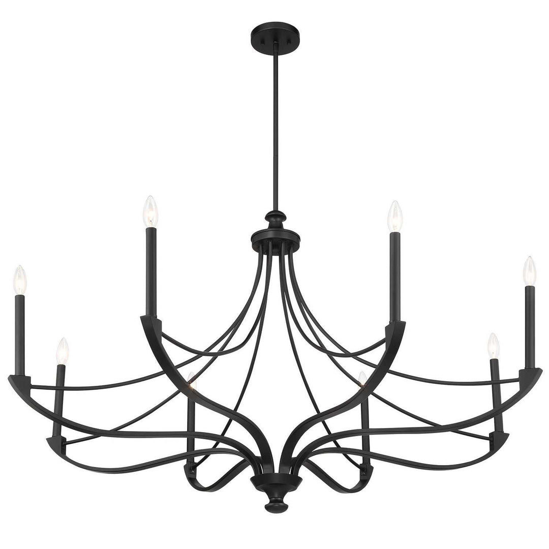 Preserve Eight Light Chandelier in Matte Black Savoy House
