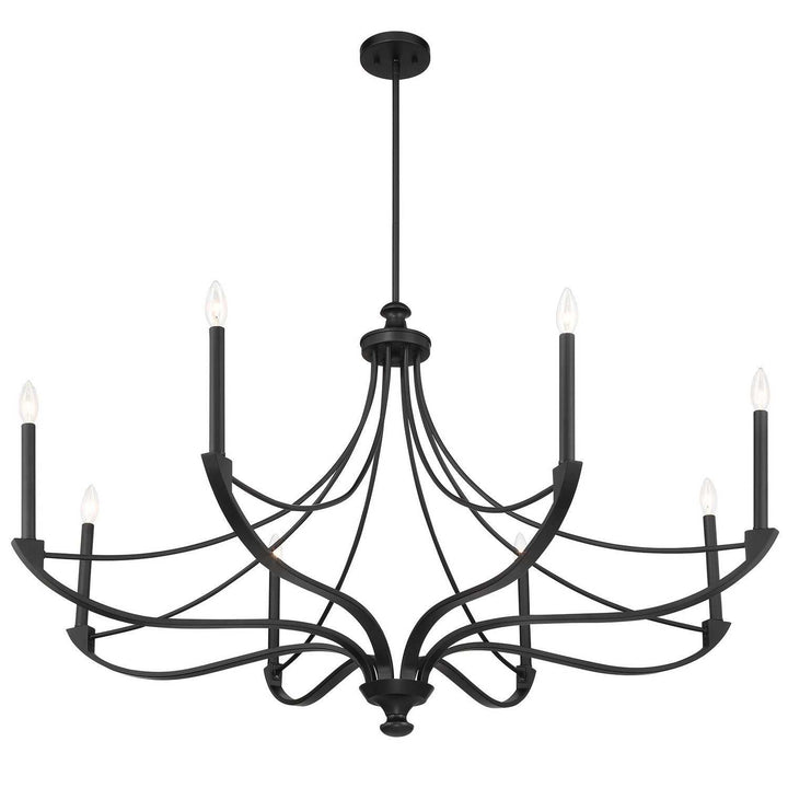 Preserve Eight Light Chandelier in Matte Black Savoy House