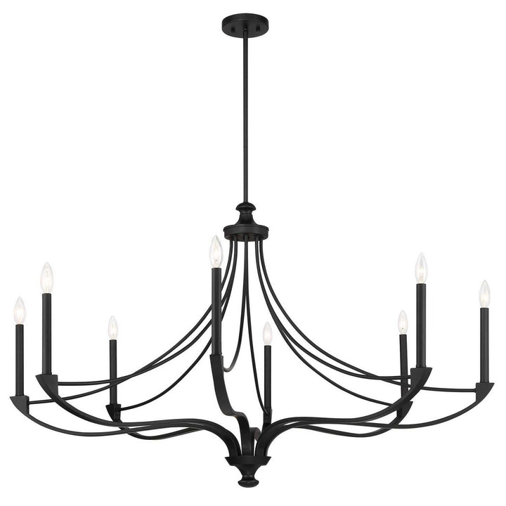 Preserve Eight Light Chandelier in Matte Black Savoy House