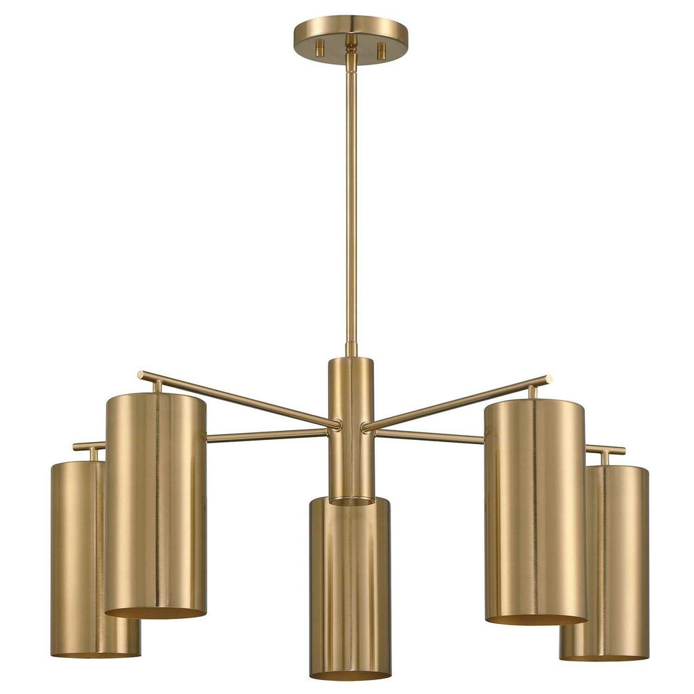 Lio Five Light Chandelier in Noble Brass Savoy House