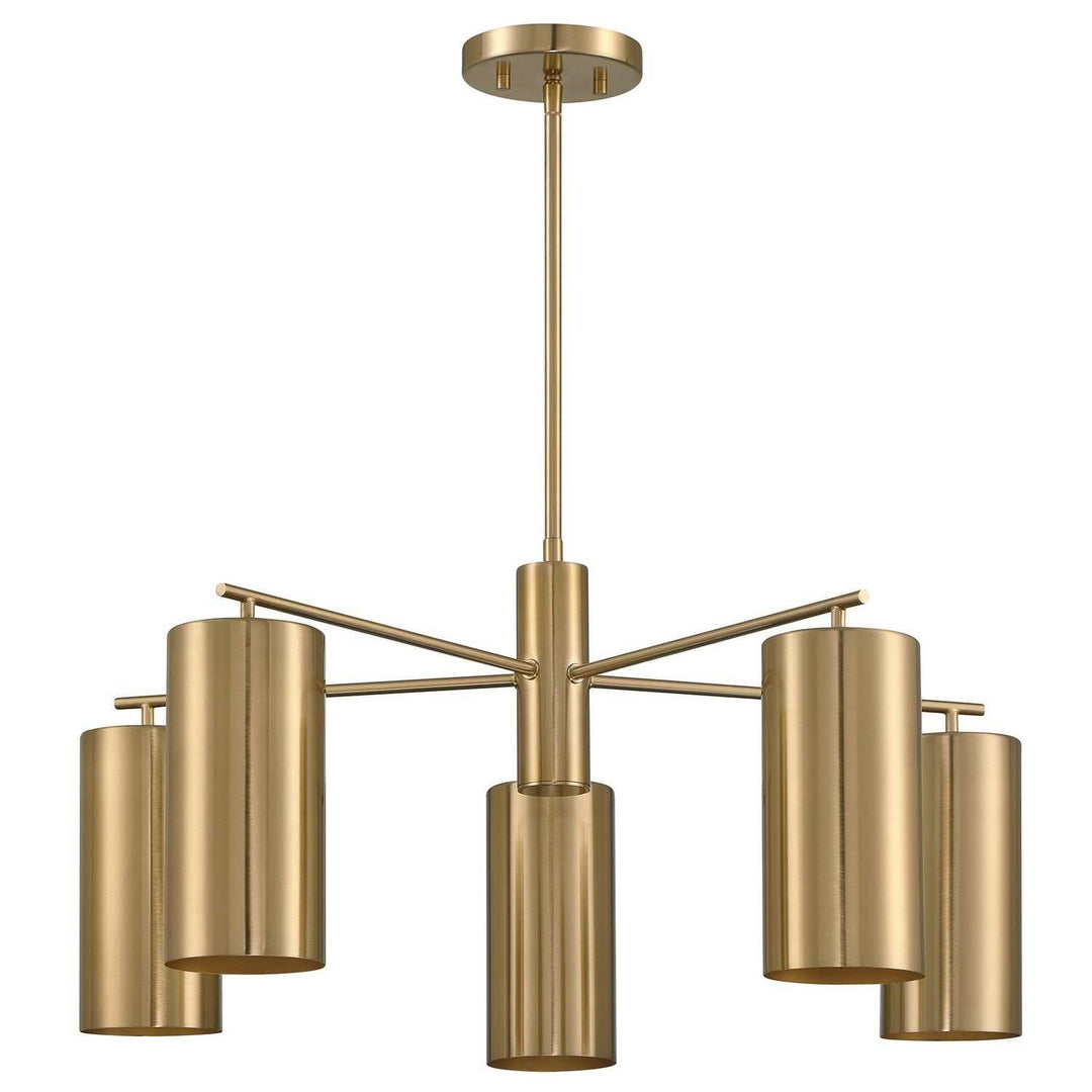 Lio Five Light Chandelier in Noble Brass Savoy House