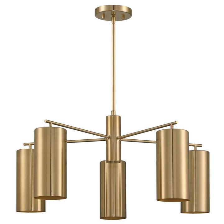 Lio Five Light Chandelier in Noble Brass Savoy House