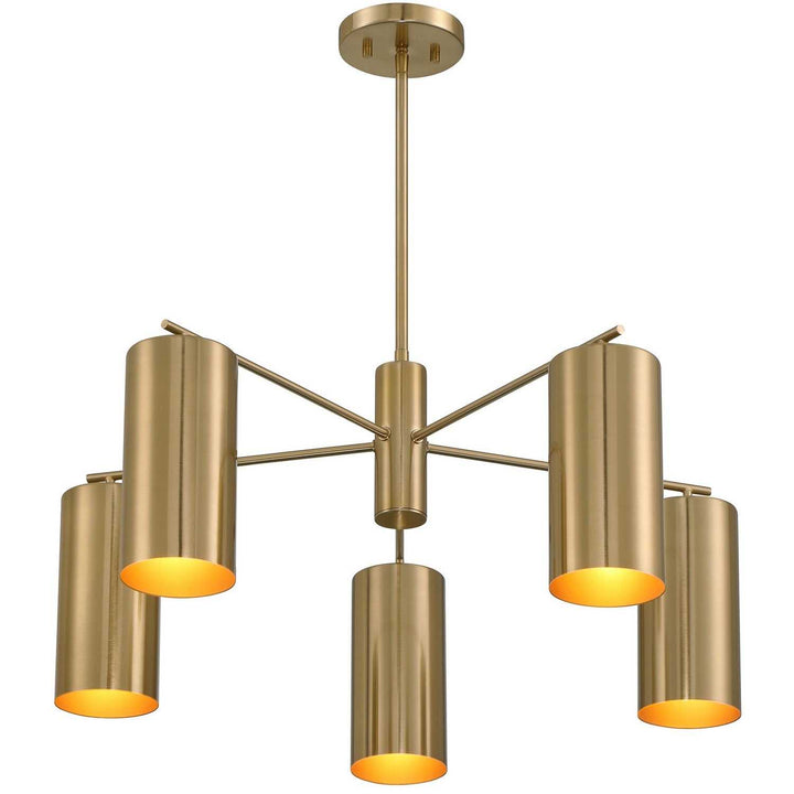 Lio Five Light Chandelier in Noble Brass Savoy House