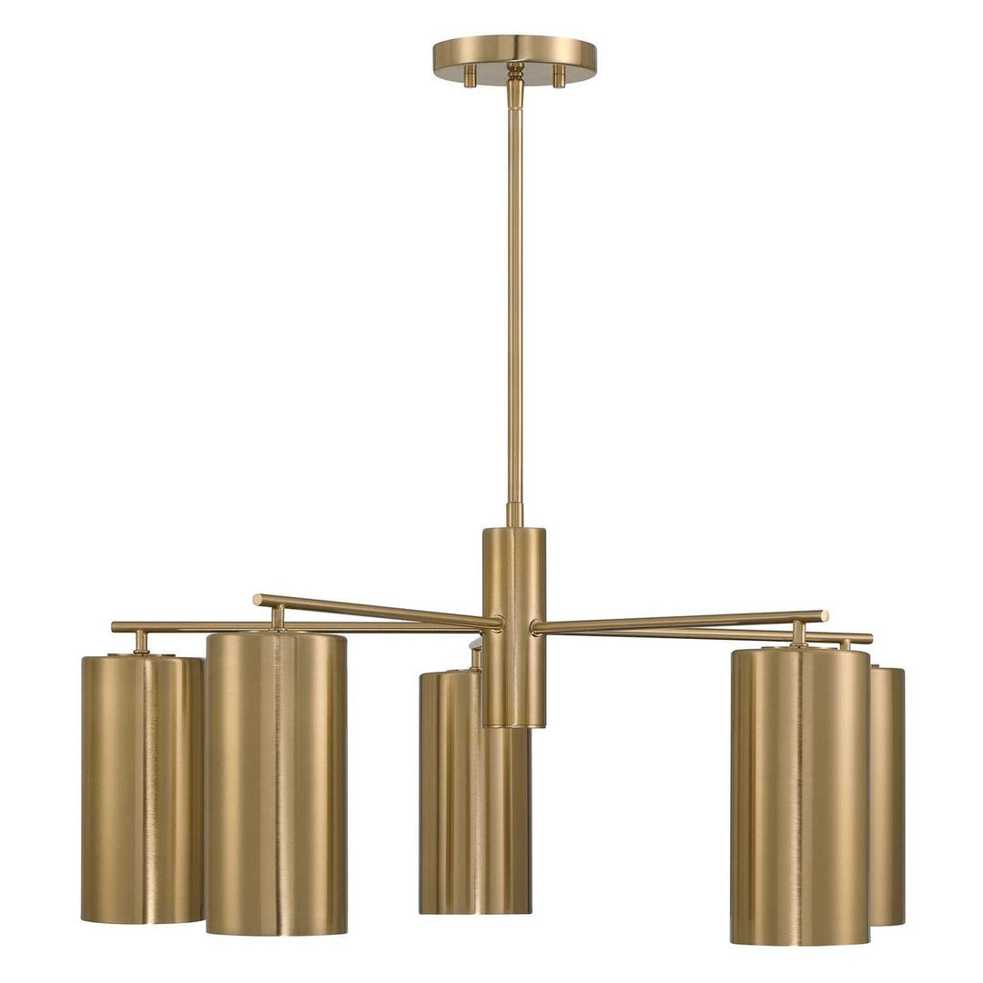 Lio Five Light Chandelier in Noble Brass Savoy House
