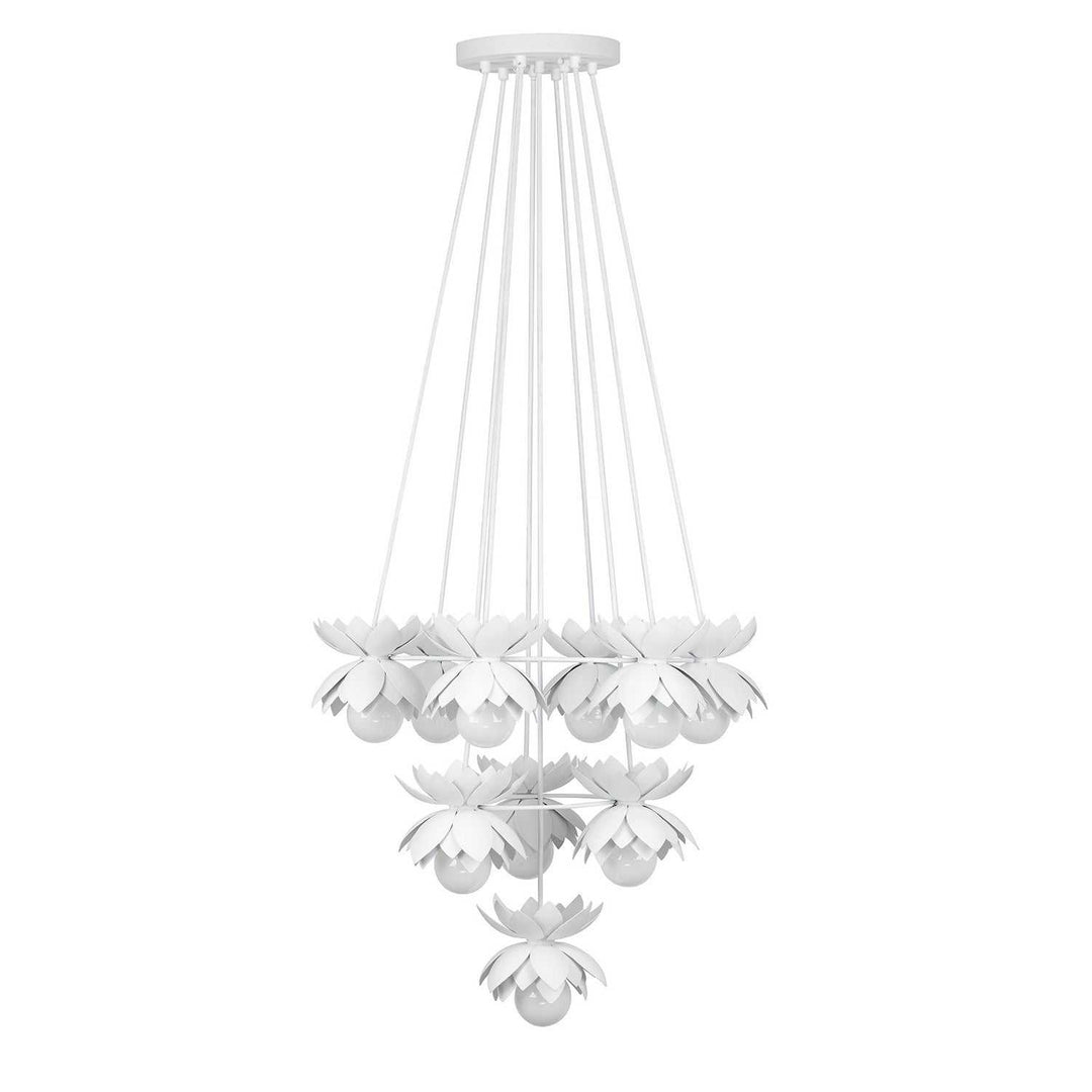 Pacha Ten Light Chandelier in White Cashmere Savoy House