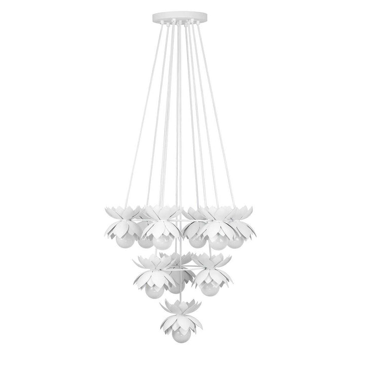 Pacha Ten Light Chandelier in White Cashmere Savoy House