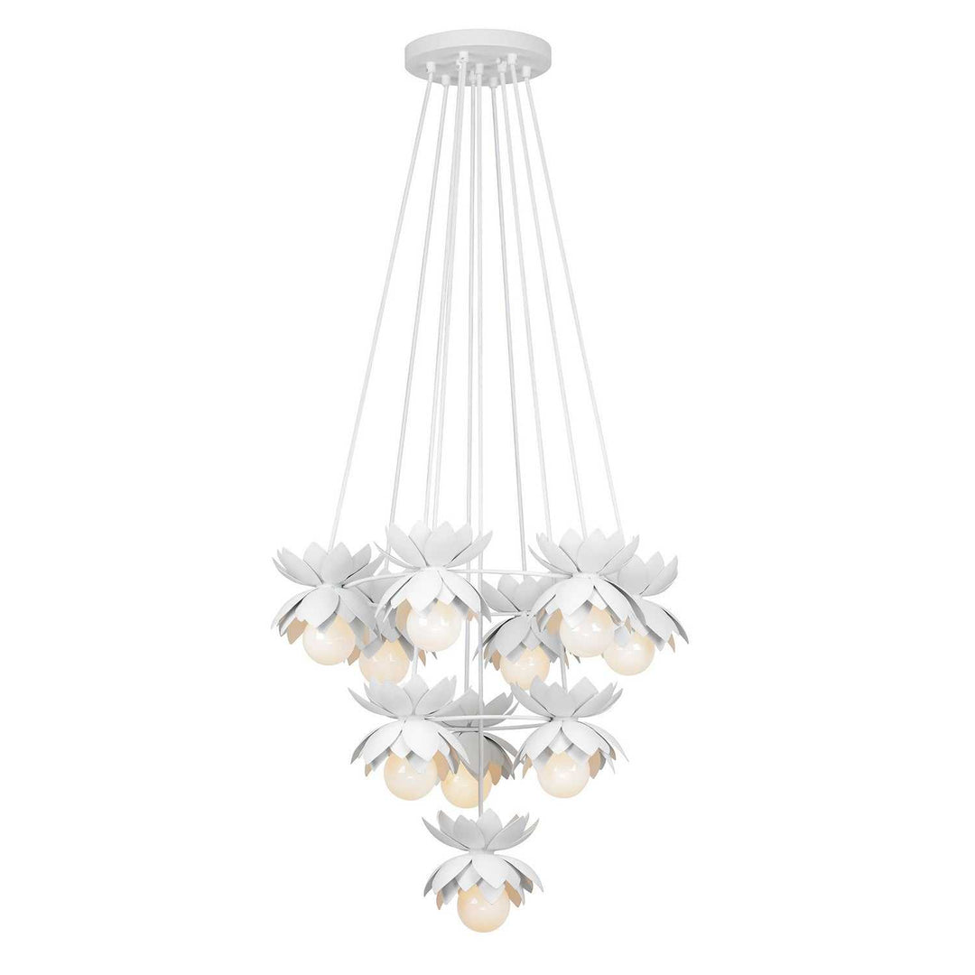 Pacha Ten Light Chandelier in White Cashmere Savoy House
