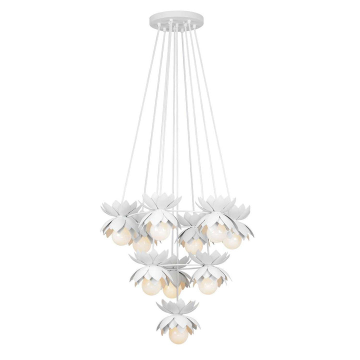 Pacha Ten Light Chandelier in White Cashmere Savoy House