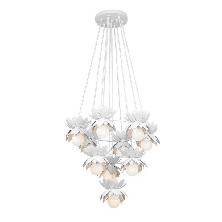 Pacha Ten Light Chandelier in White Cashmere Savoy House